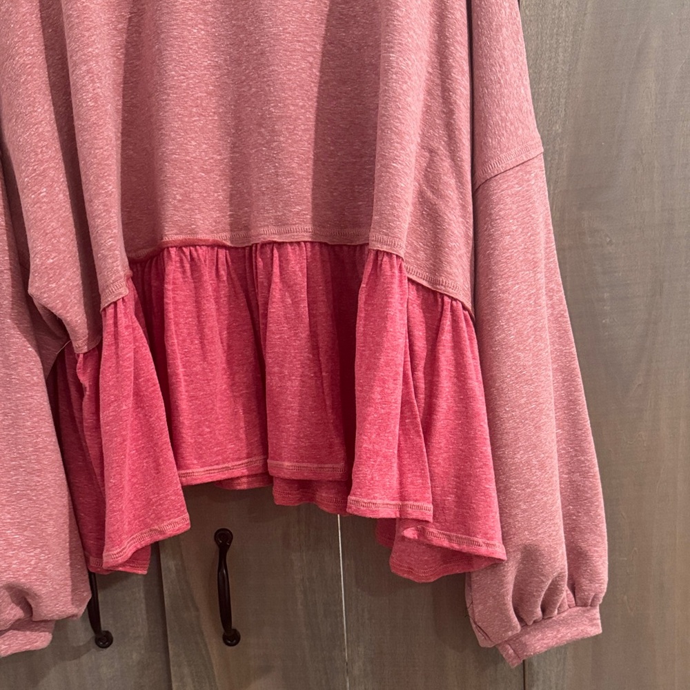 Dress Up | Pink Ruffle Hem Top - Picture 2 of 5